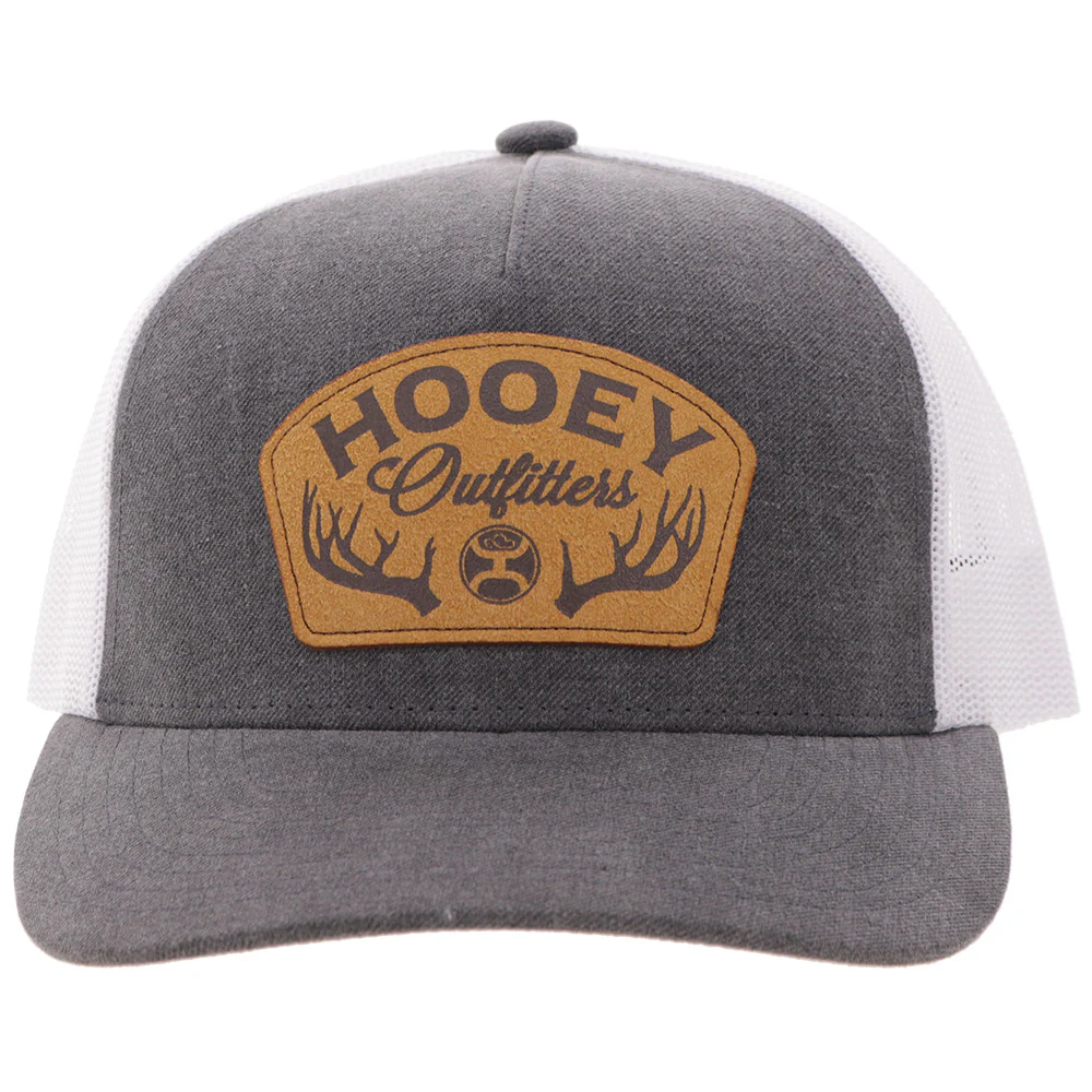 "Outfitters" Hat Black/White w/Brown Patch - Image 4