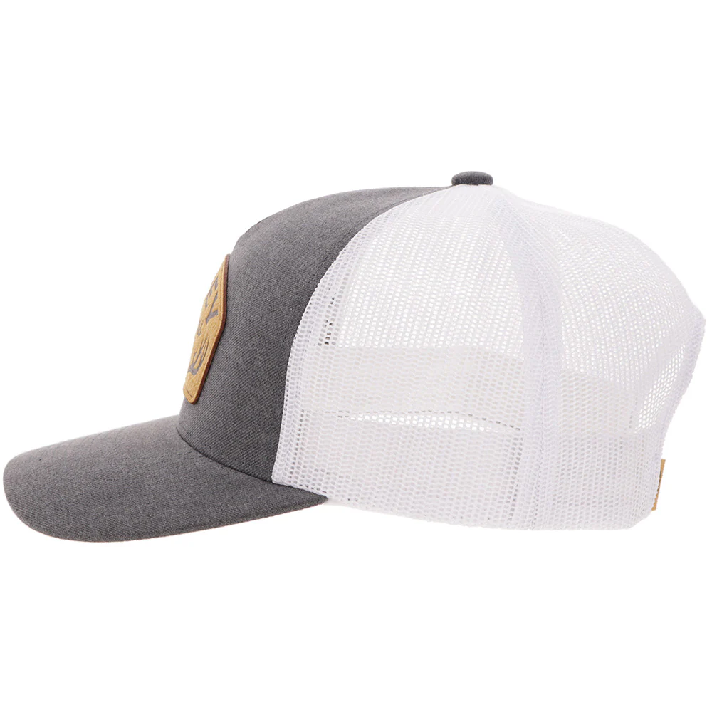 "Outfitters" Hat Black/White w/Brown Patch - Image 5