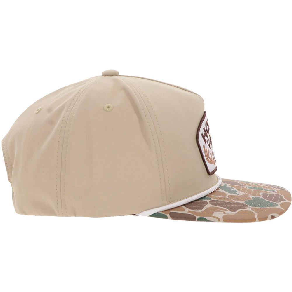 "Outfitters" Hat Tan/Camo w/Brown Patch - Image 3