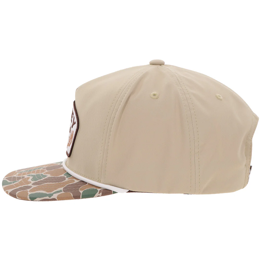 "Outfitters" Hat Tan/Camo w/Brown Patch - Image 5
