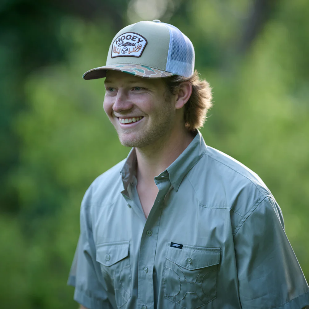 "Outfitters" Hooey Hat Tan & White w/Patch - Image 3