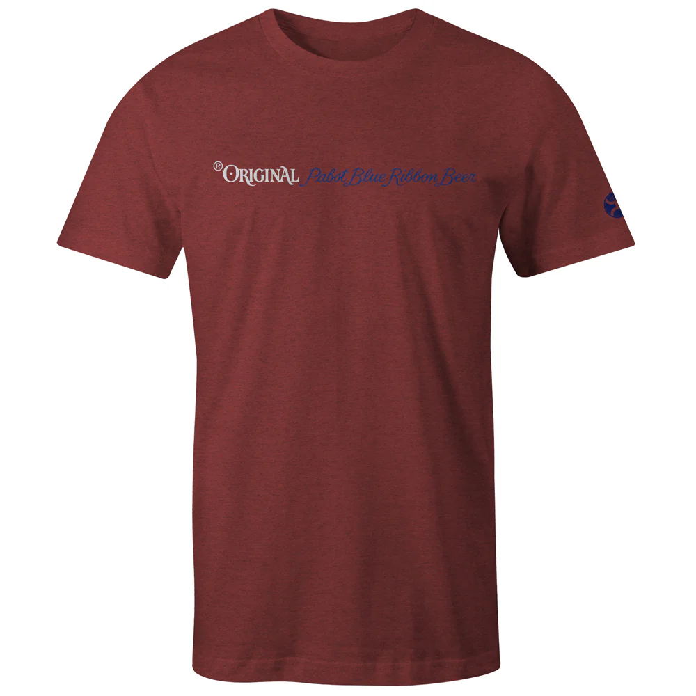 "Pabst Blue Ribbon" Crimson w/Blue T-shirt - Image 2