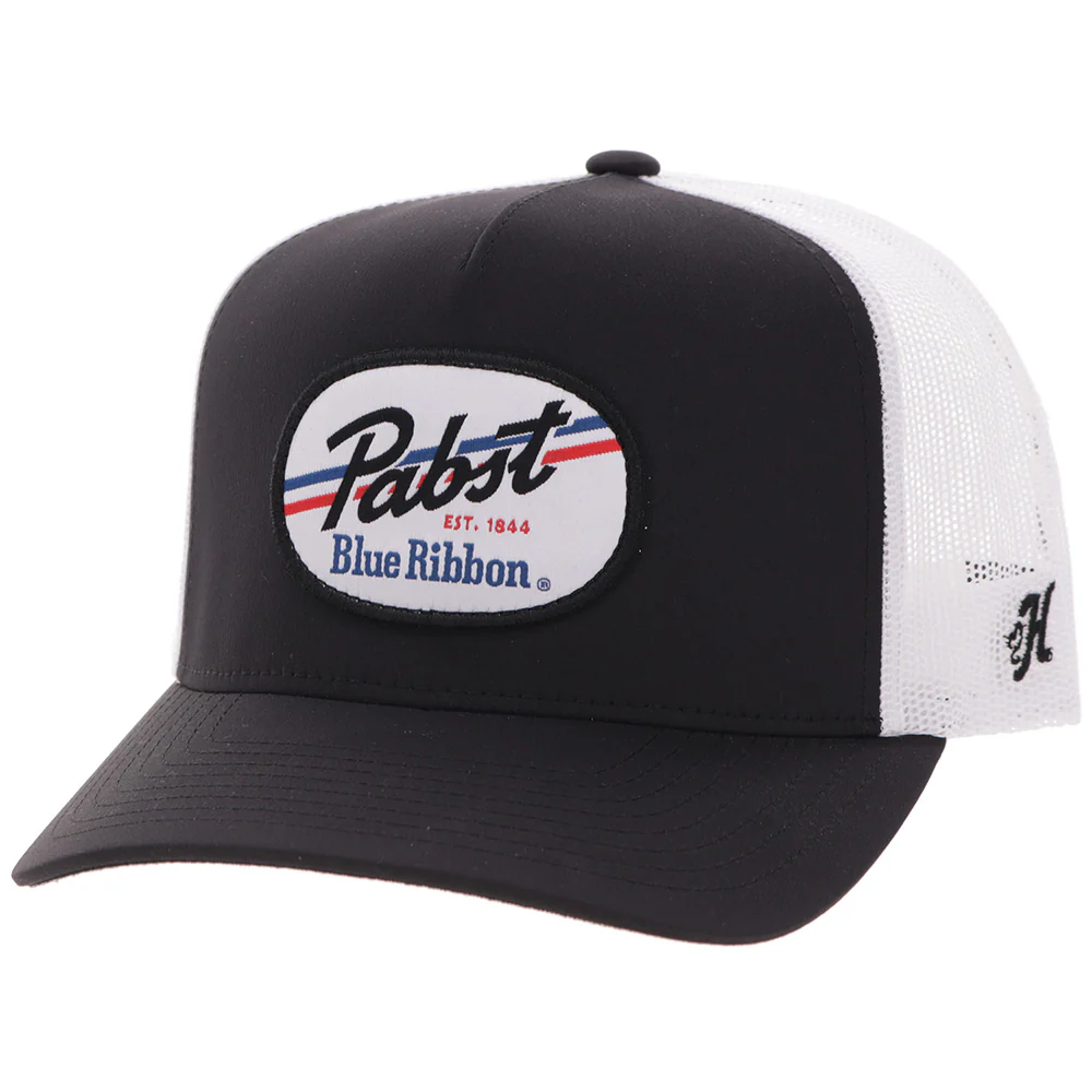 "Pabst Blue Ribbon" Hat Black/White