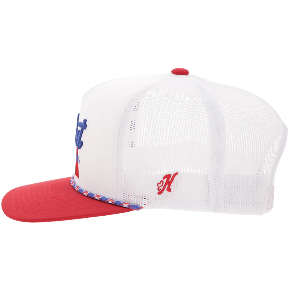 "Pabst Blue Ribbon" Hat White/Red - Image 3