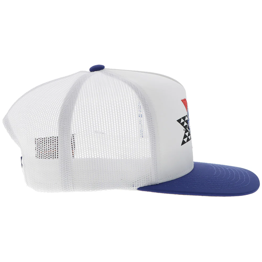 "Pabst Blue Ribbon" Hat White w/Blue & Red Patch - Image 5