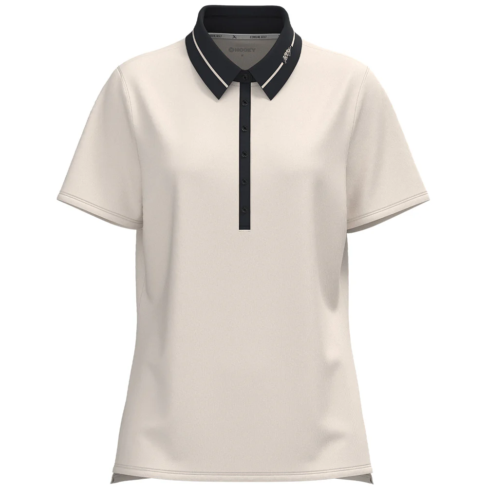 "Palmer" Short Sleeve Polo Cream/Black