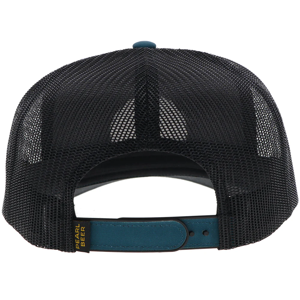 "Pearl" Hat Blue/Black w/Golden Patch - Image 2