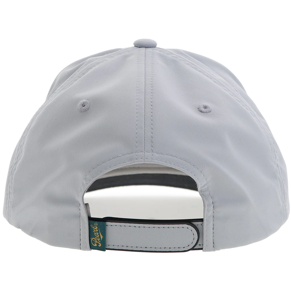 "Pearl" Hat Grey w/ Teal & Mustard Logo - Image 2