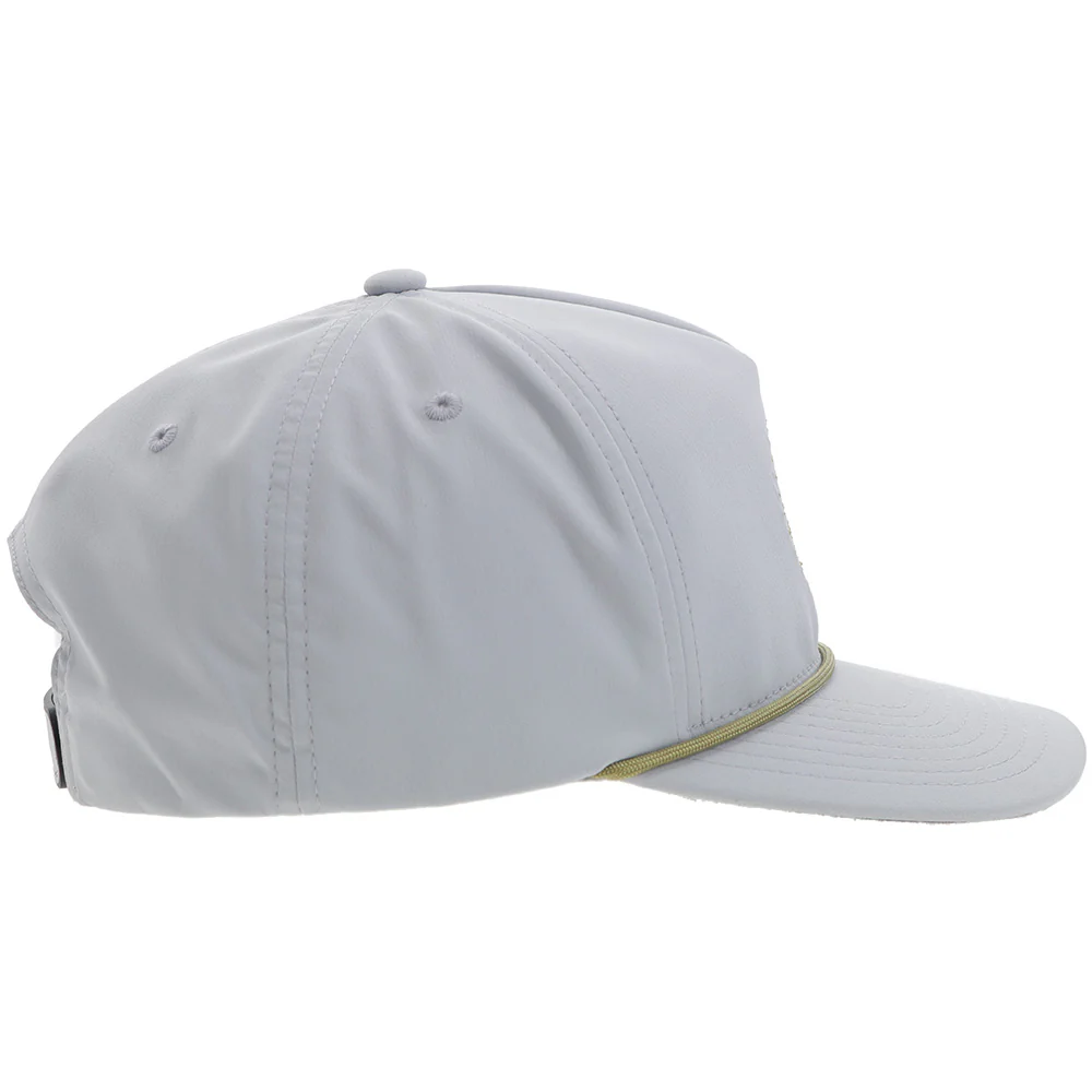 "Pearl" Hat Grey w/ Teal & Mustard Logo - Image 5