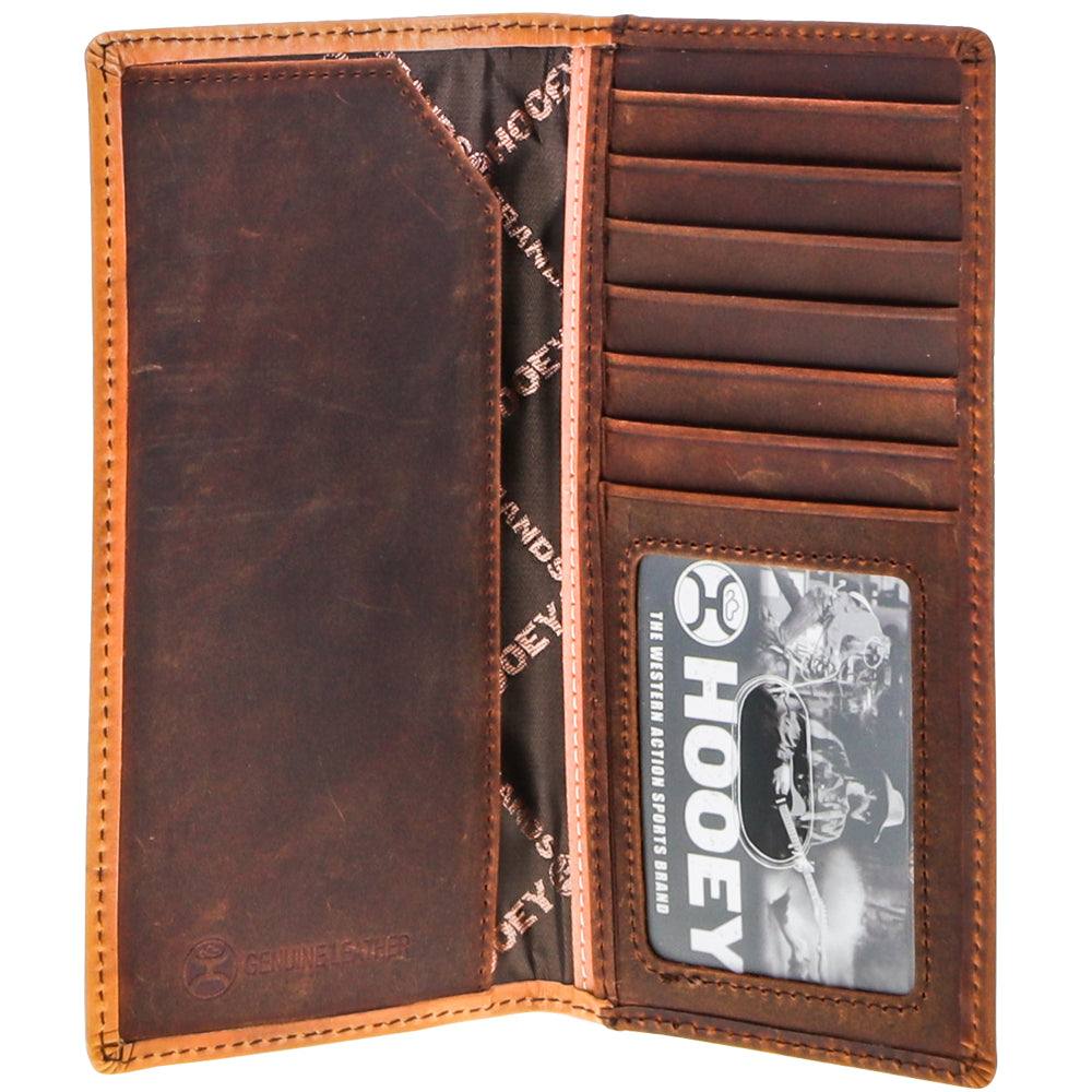 "Phoenix" Rodeo Hooey Wallet Tan/Turquoise Leather - Image 2