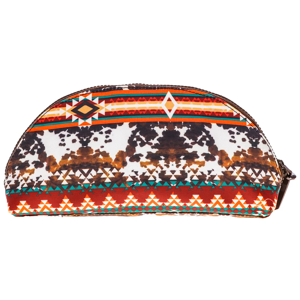 "Ponderosa" Hooey Small Accessory Bag Cowprint Red/Orange - Image 2