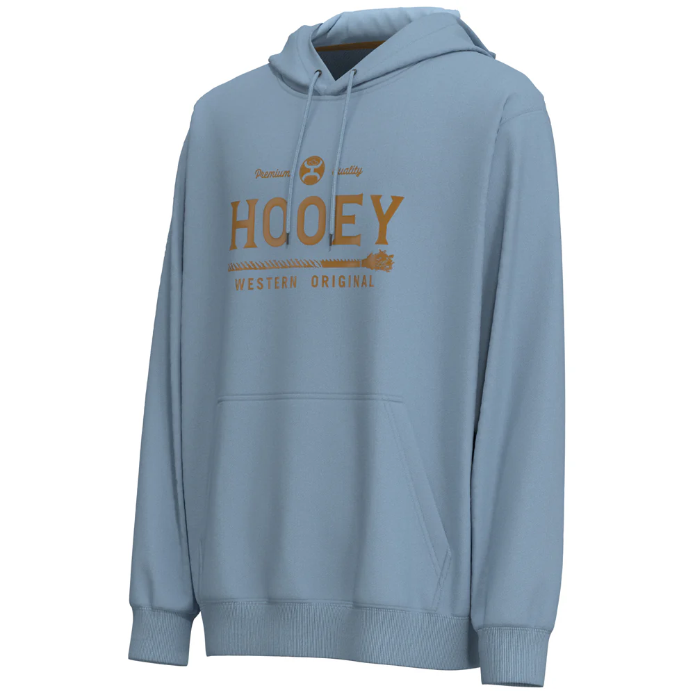 "Premium" Hoody Blue w/Grey - Image 4
