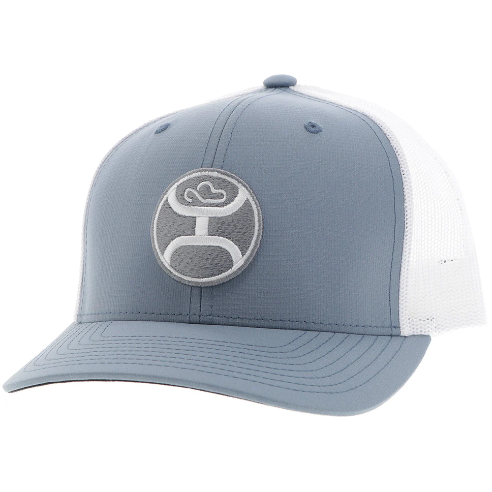 "Primo" Hat Blue/White w/Grey & White Circle Patch