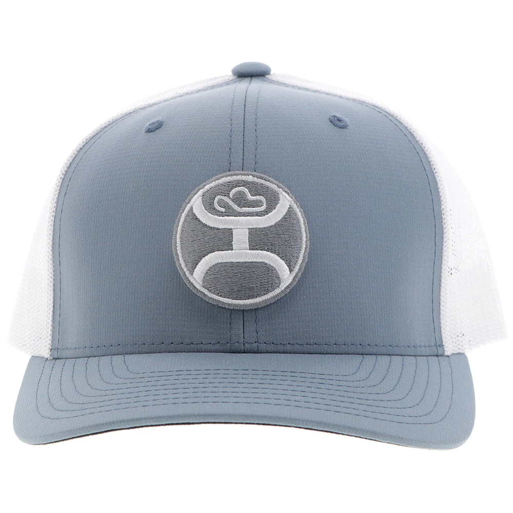 "Primo" Hat Blue/White w/Grey & White Circle Patch - Image 4