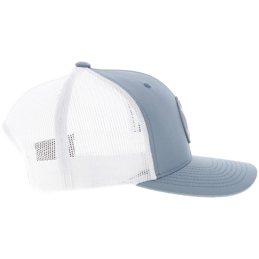 "Primo" Hat Blue/White w/Grey & White Circle Patch - Image 5