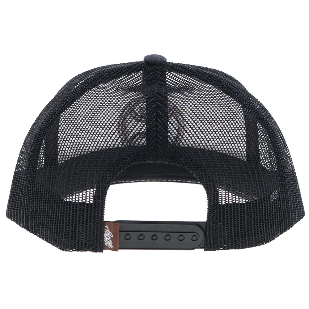 "Primo" Hat White/Black w/Brown Circle Patch - Image 2