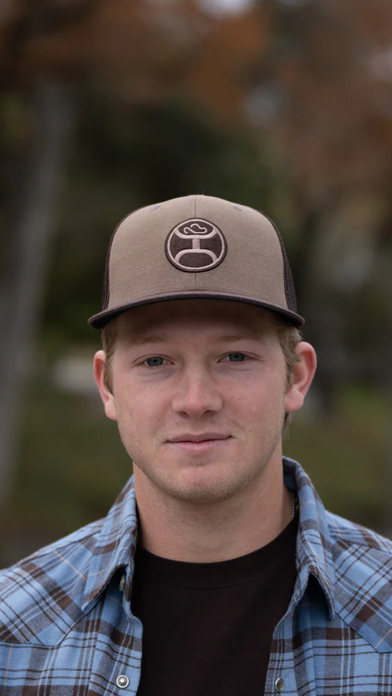 "Primo" Hooey Hat Brown w/Black/Cream Patch - Image 6