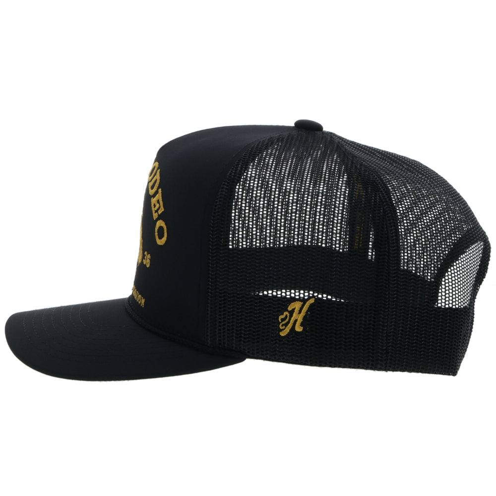 Prorodeo Black Hat w/Gold Logo - Image 3