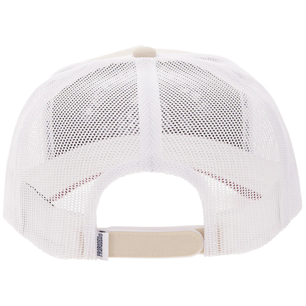 Prorodeo Hat Tan/White w/Blue Logo - Image 2