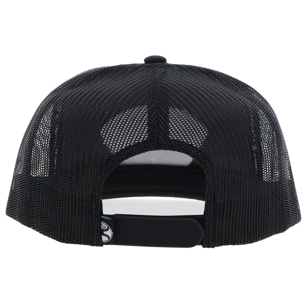 "Cavvy" Hat Black w/Black/White/Orange Patch - Image 2