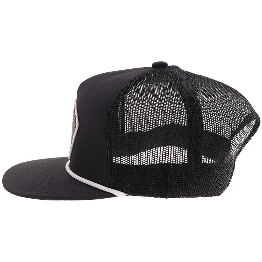 "Cavvy" Hat Black w/Black/White/Orange Patch - Image 5