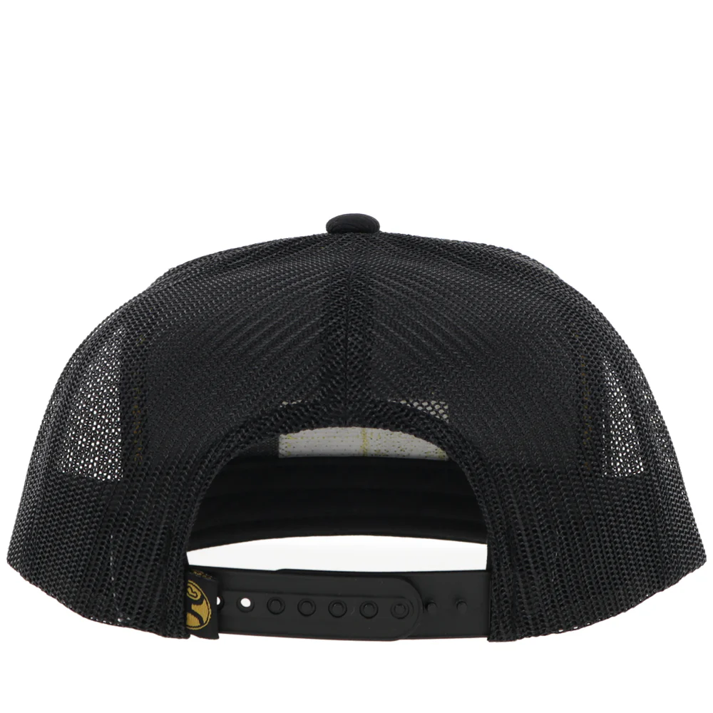 "Punchy" Hat Black w/Gold Patch - Image 2