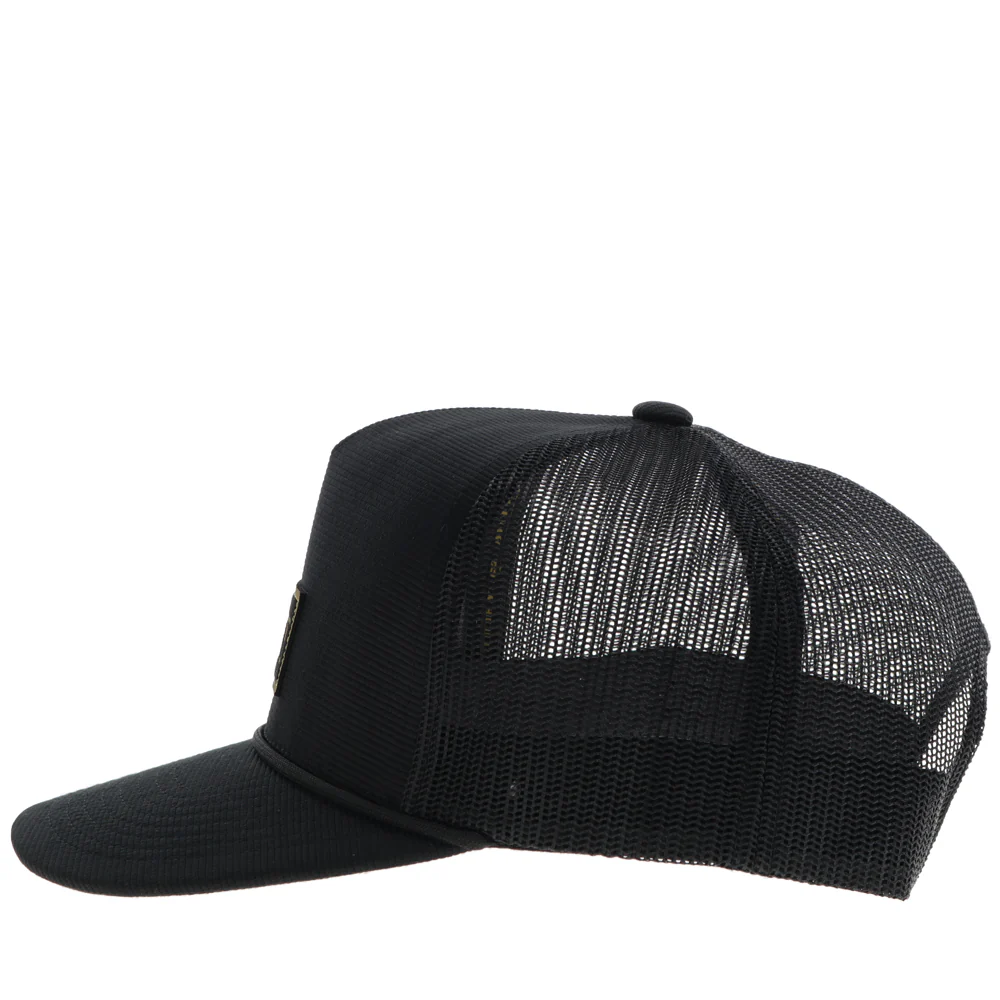 "Punchy" Hat Black w/Gold Patch - Image 3