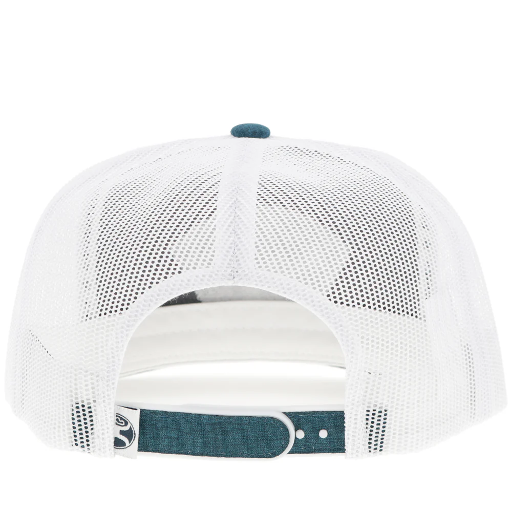 "Cavvy" Hat Grey/White w/Orange/Teal & White Patch - Image 2