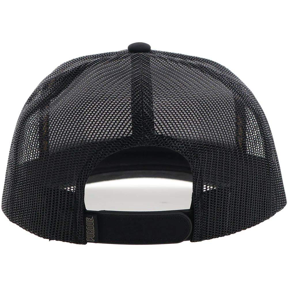 Purdue University Hat Black w/ Rectangle Patch - Image 2