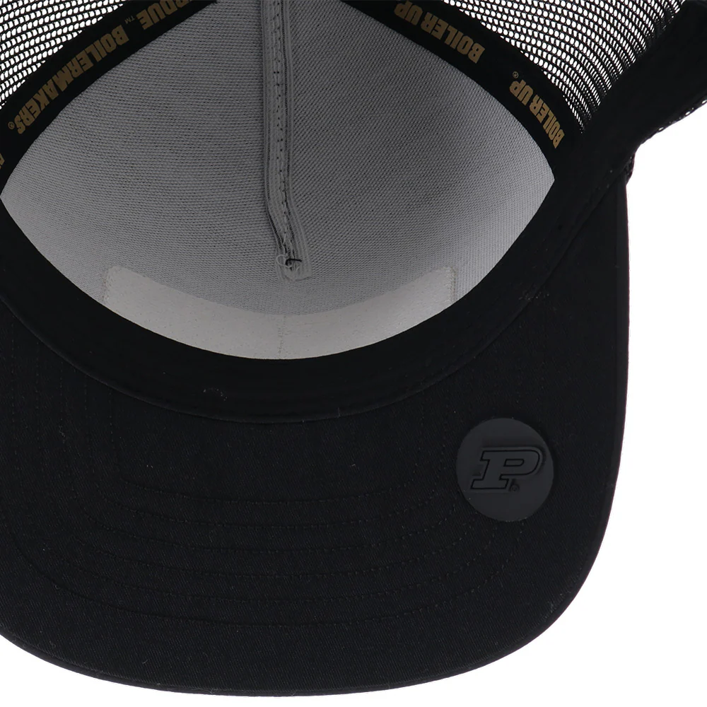 Purdue University Hat Black w/ Rectangle Patch - Image 3