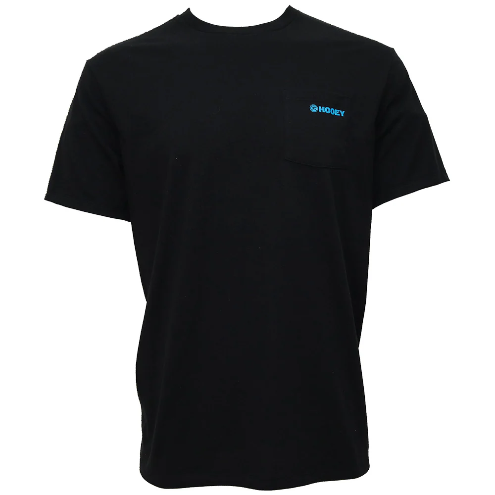 "Quanah" Black w/Grey & Blue Logo T-shirt - Image 2