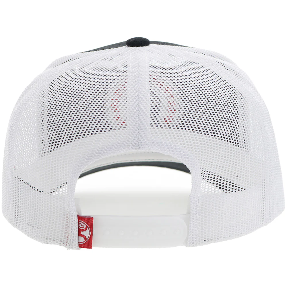 "Quanah" Hat Black/White w/Red/White Patch - Image 2
