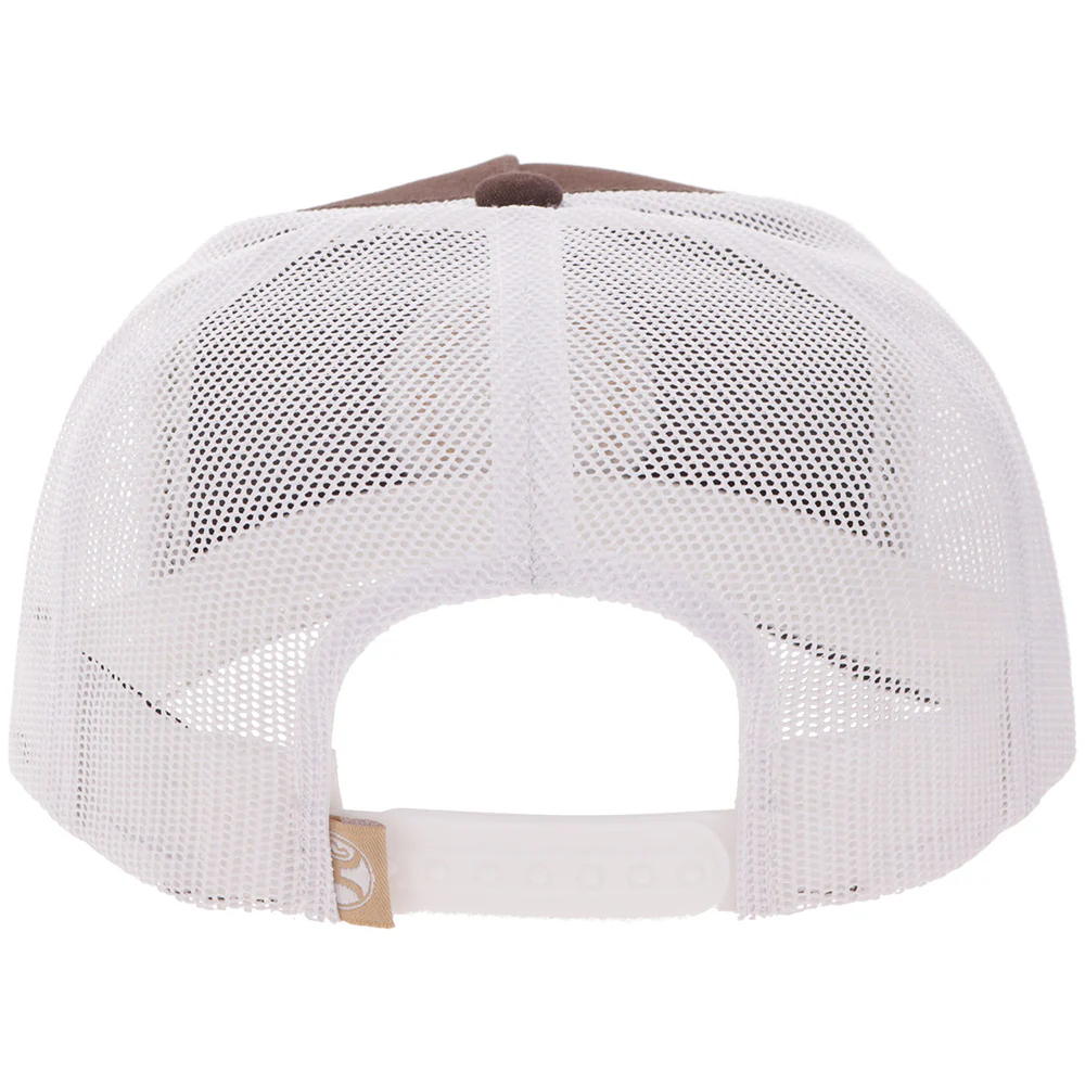 "Quanah" Hat Brown/White w/ Circle Patch - Image 2