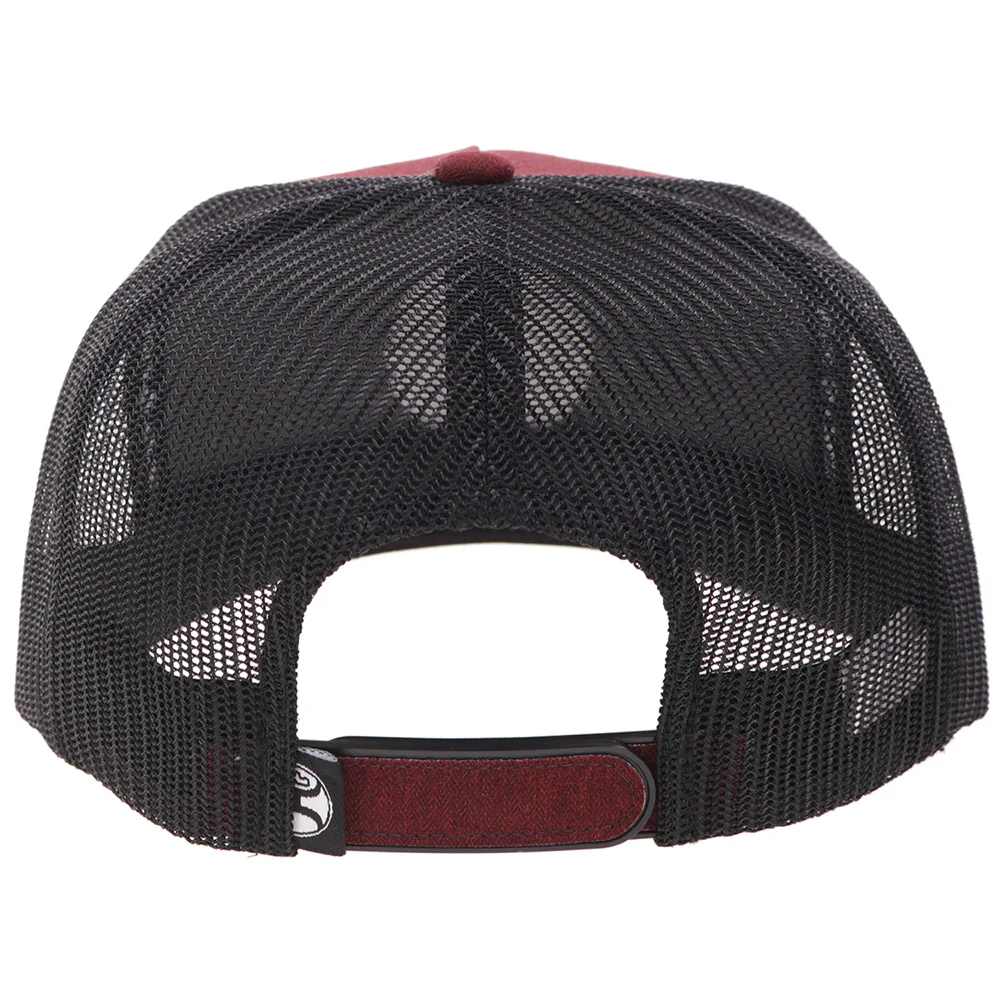 "Quanah" Hat Red/Black w/Circle Patch - Image 2