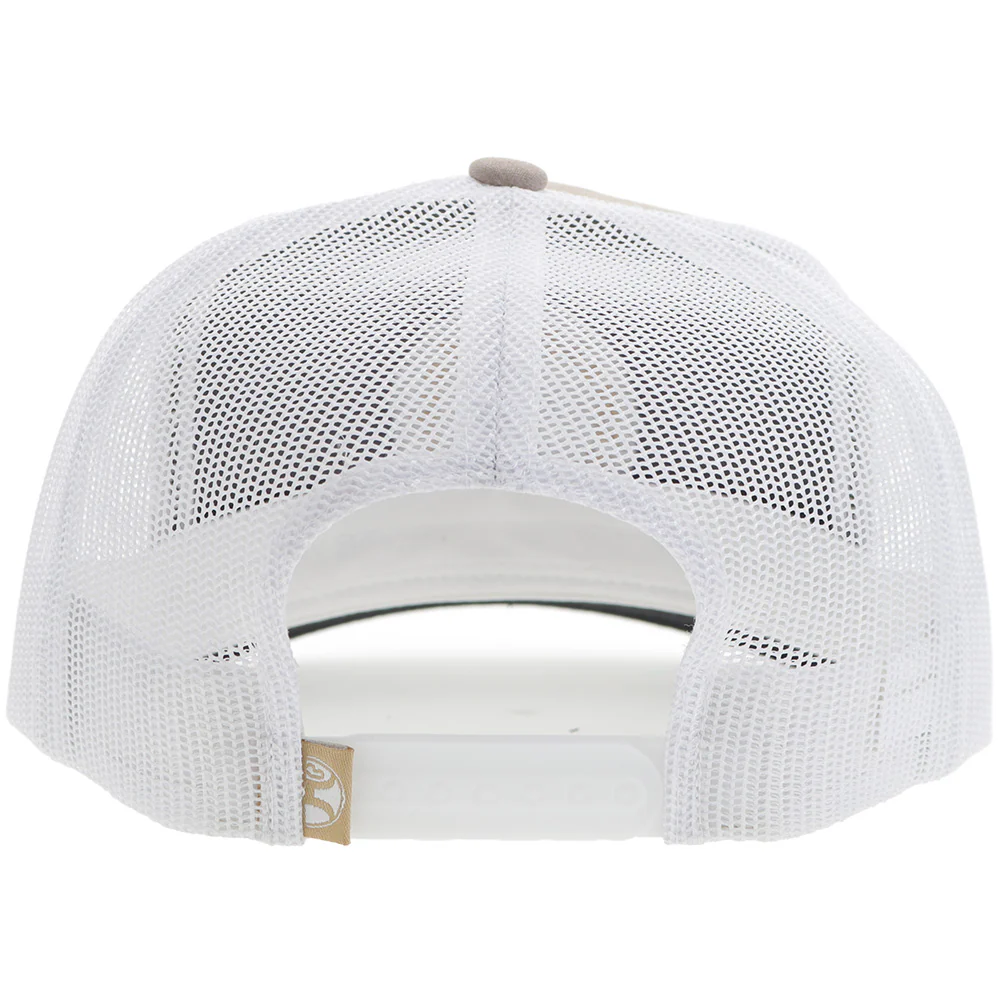 "Quanah" Hat Tan/White w/Brown/White Circle Patch - Image 2