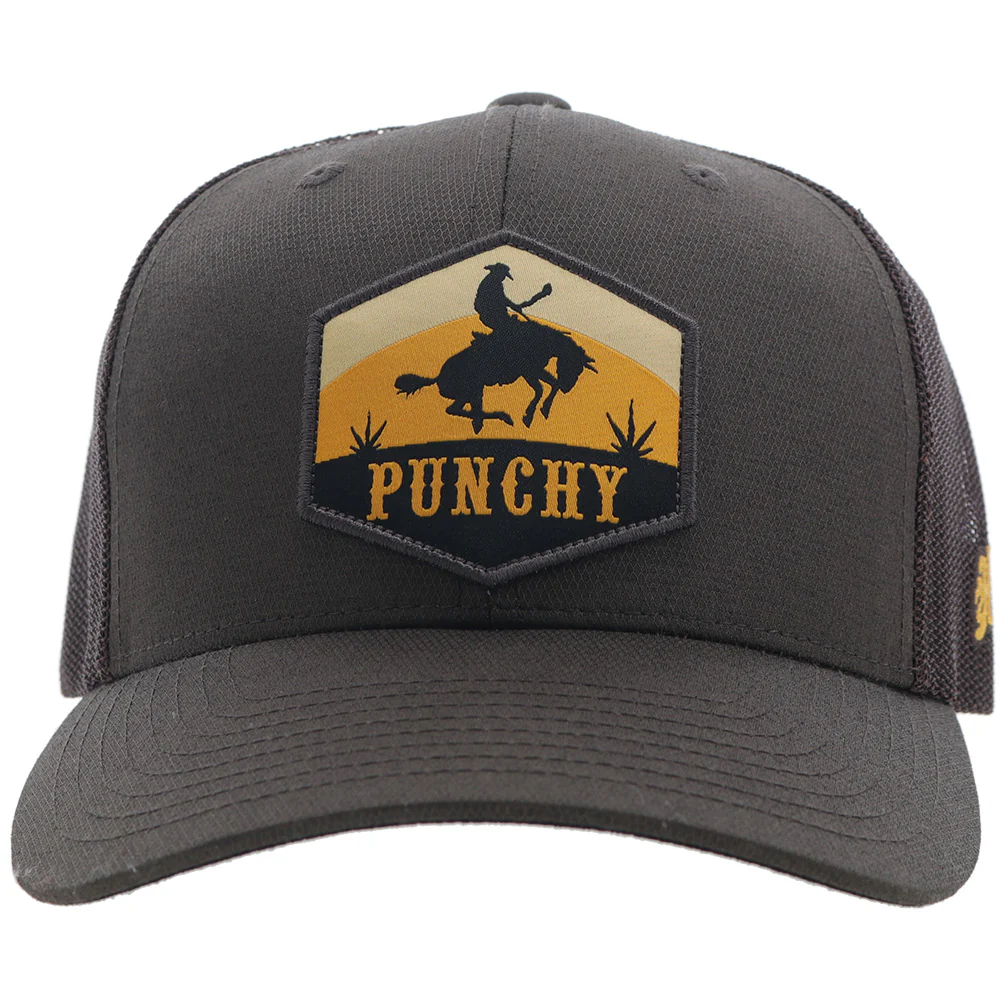 "Ranchero" Punchy Hat Brown w/Black & Orange Patch - Image 4
