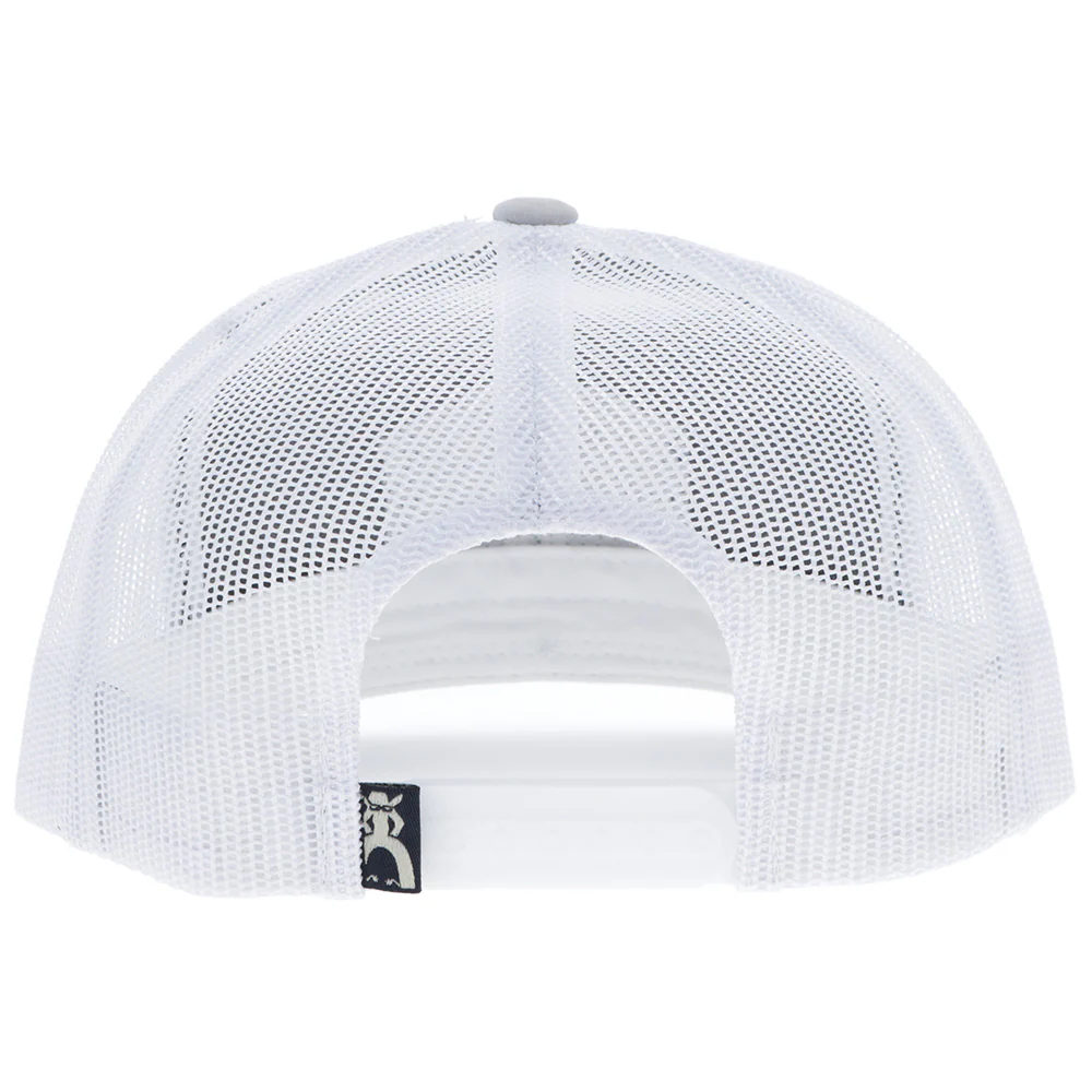 "Ranchero" Punchy Hat Grey/White w/Multi Color Patch - Image 2