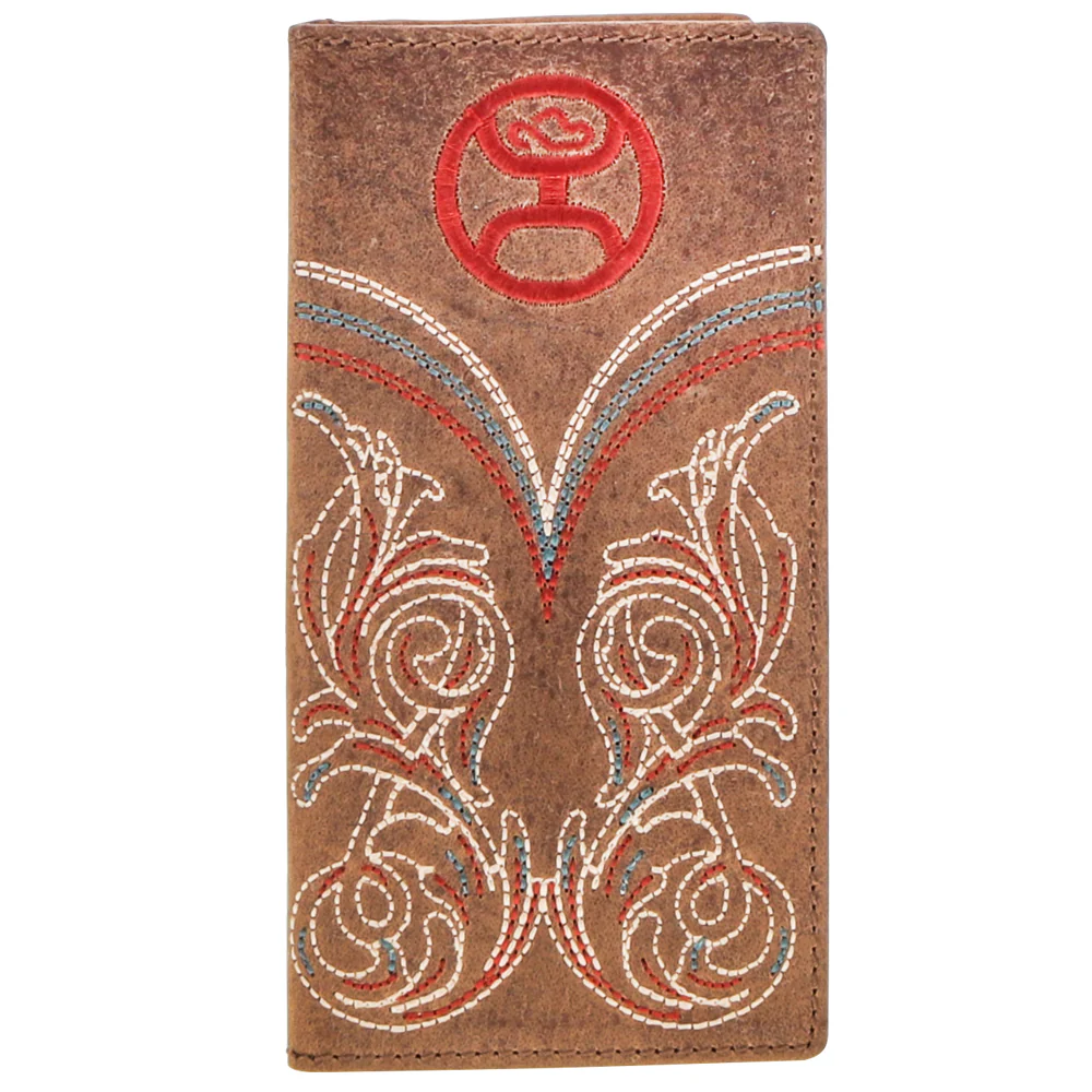 "Ranger" Tan w/Embroidered Accents Rodeo Hooey Wallet