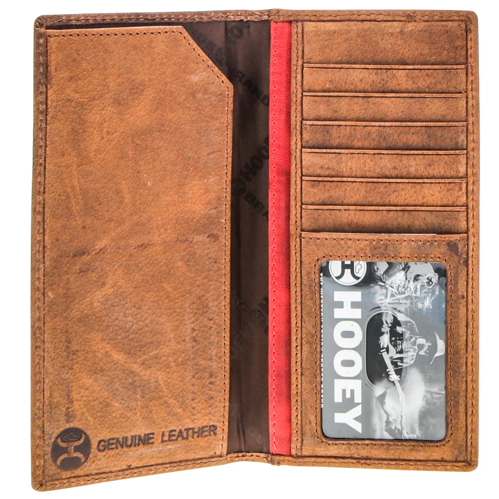 "Ranger" Tan w/Embroidered Accents Rodeo Hooey Wallet - Image 3