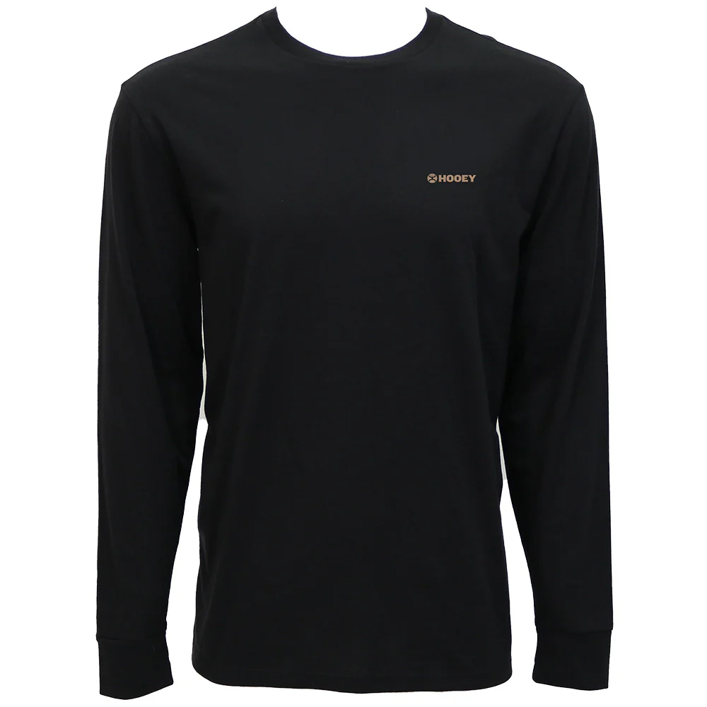 "Rank Rodeo" Long Sleeve T-shirt Black w/Tan Logo - Image 2