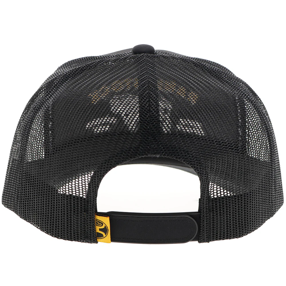 "Rank Stock" Hat Black w/Yellow & White Stitching - Image 2