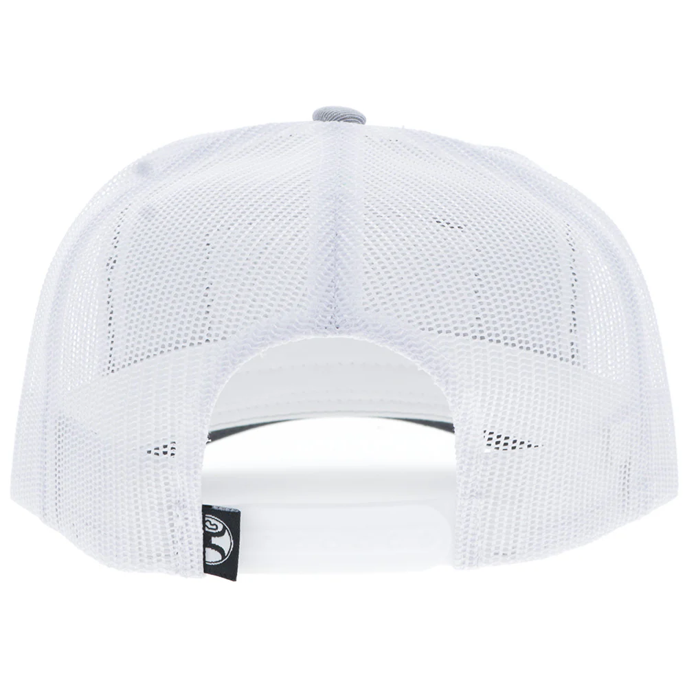 "Rank Stock" Hat Grey & White w/Rectangle Patch - Image 2