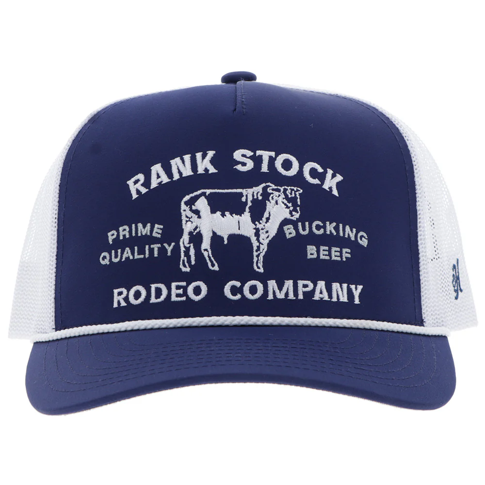 "Rank Stock" Hat Navy/White - Image 4