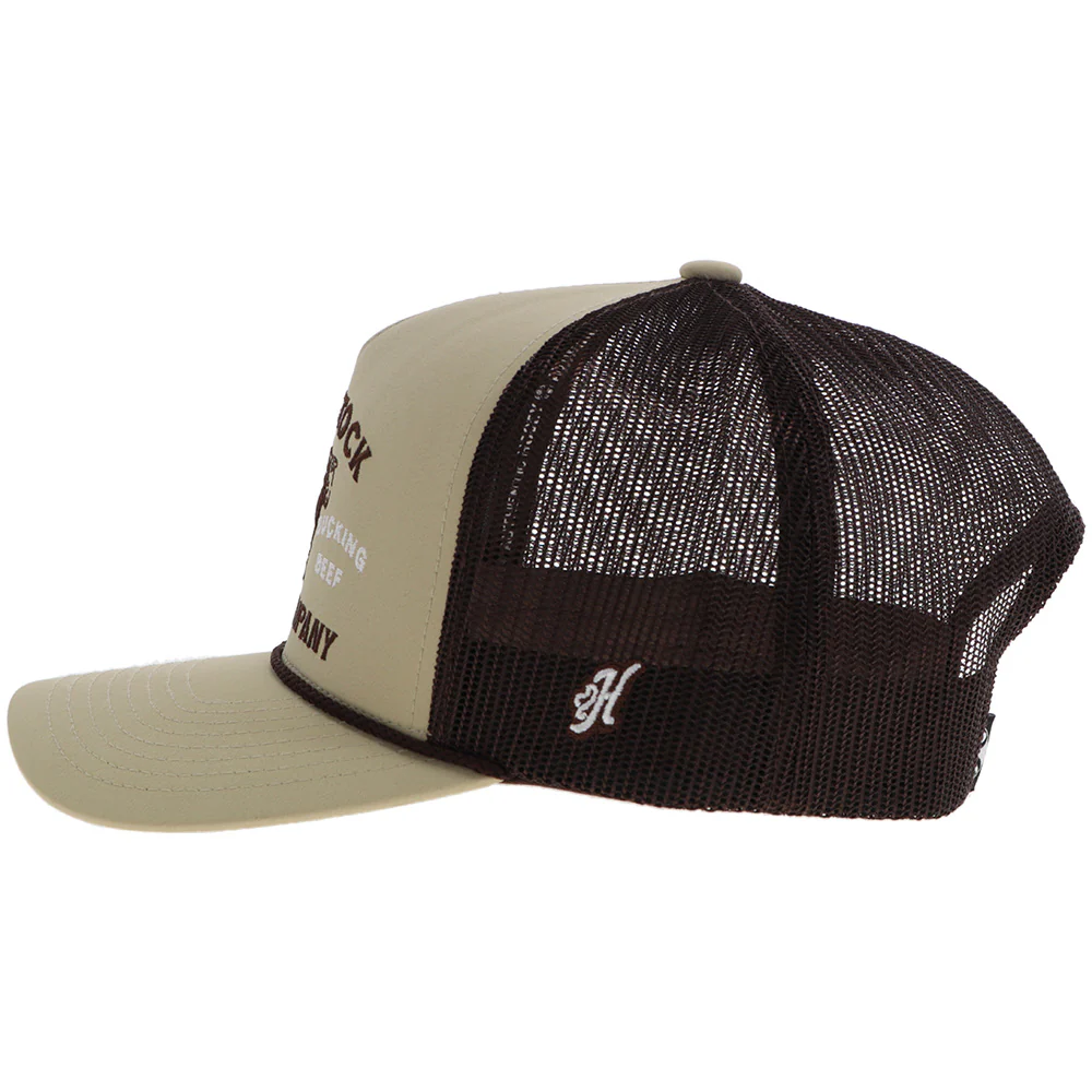 "Rank Stock" Hat Tan/Brown w/Brown Stitching - Image 3