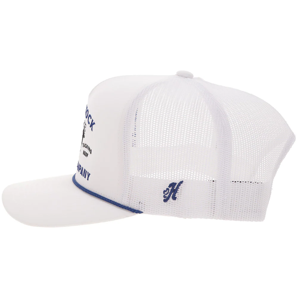 "Rank Stock" Hat White/Blue - Image 5