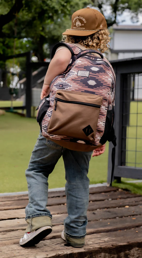 "Recess" Hooey Backpack Brown/Black w/Aztec - Image 3
