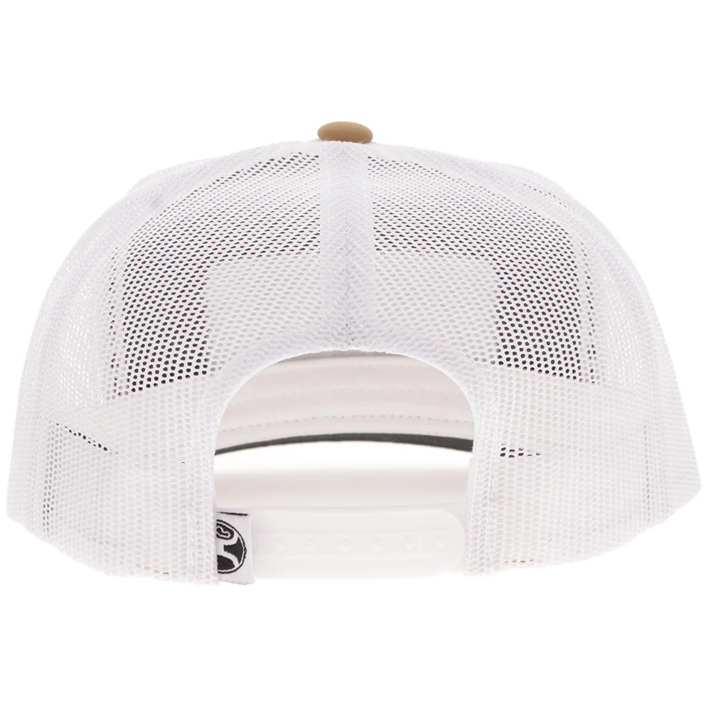 "Resistol" Hat Tan & White w/Black & Red Patch - Image 2