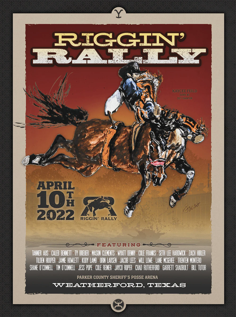 "Riggin' Rally" Limited Edition 2022 Weatherford Poster