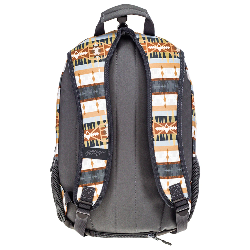 "Rockstar" Hooey Backpack Grey/Tan w/ Aztec Print - Image 2