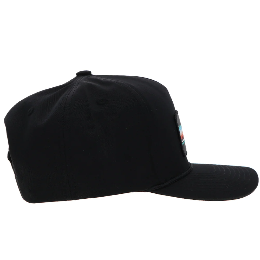 "Rodeo" Hat Black w /Serape Rectangle Patch - Image 3